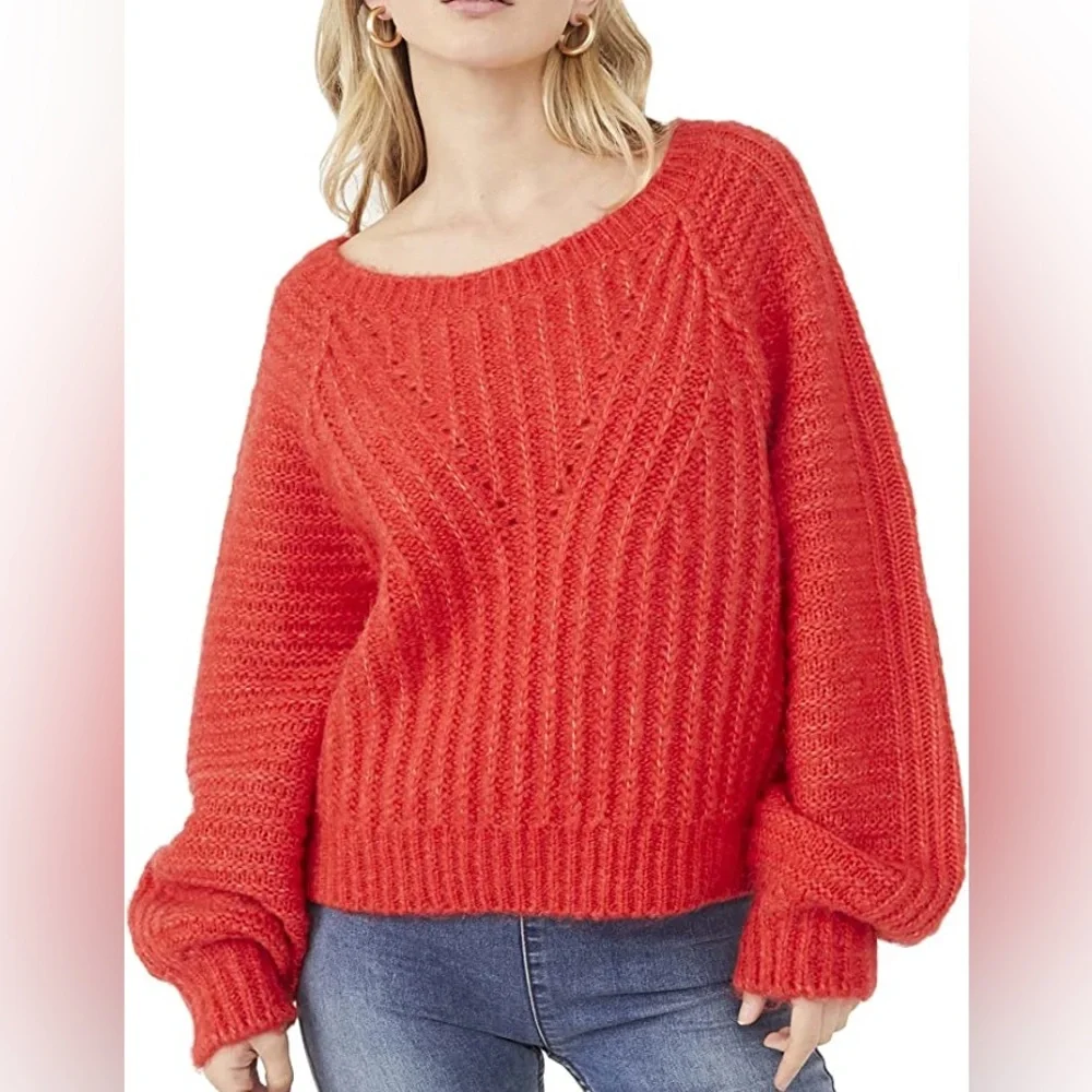 Free People off the shoulder sweater new with tag size S - Picture 4 of 14